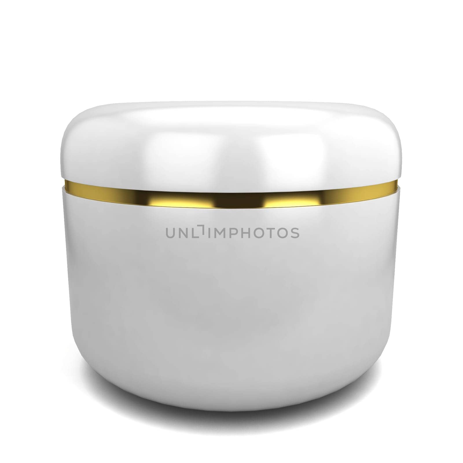 Cosmetic jar. 3d illustration isolated on white background
