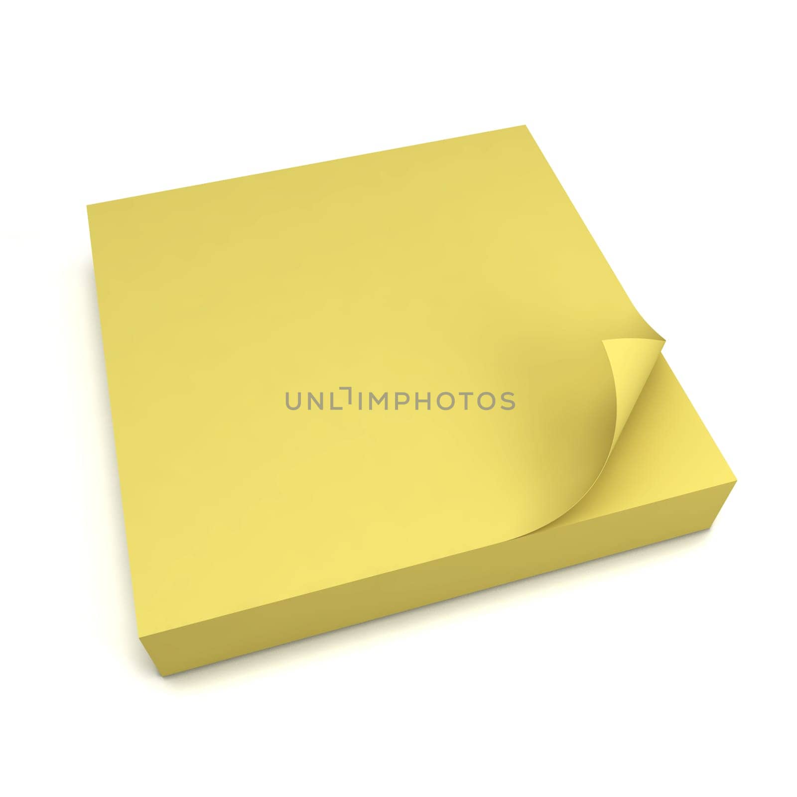 Paper notes. 3d illustration isolated on white background