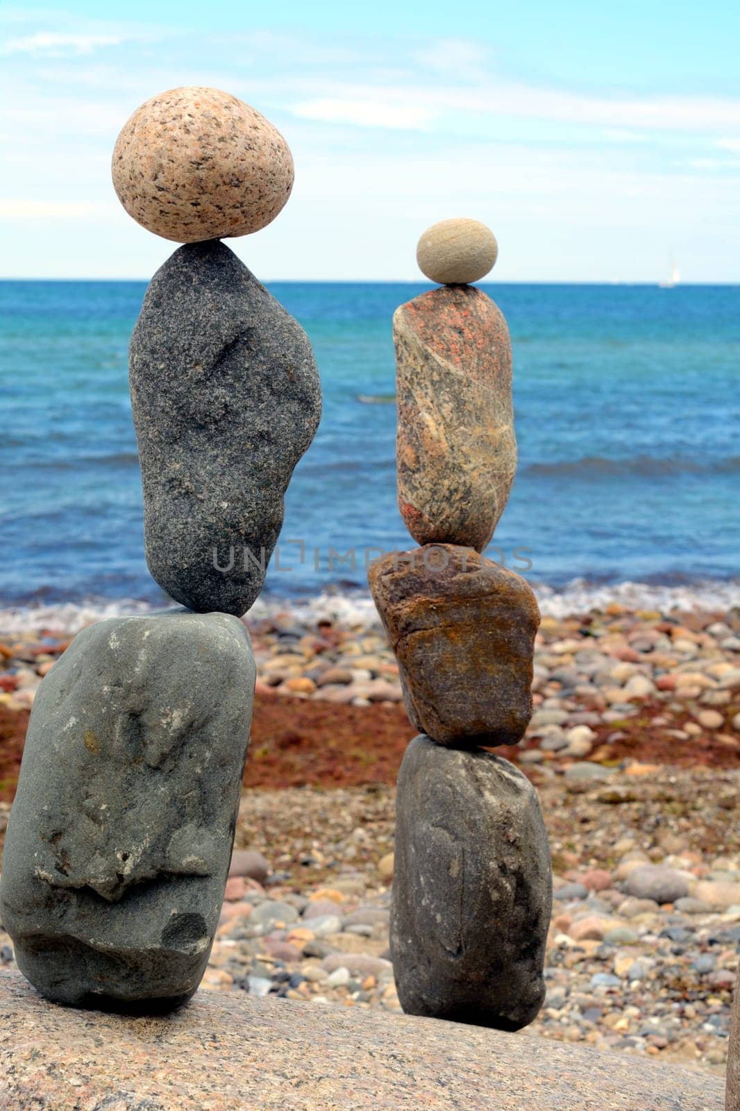 Sculptures on the beach