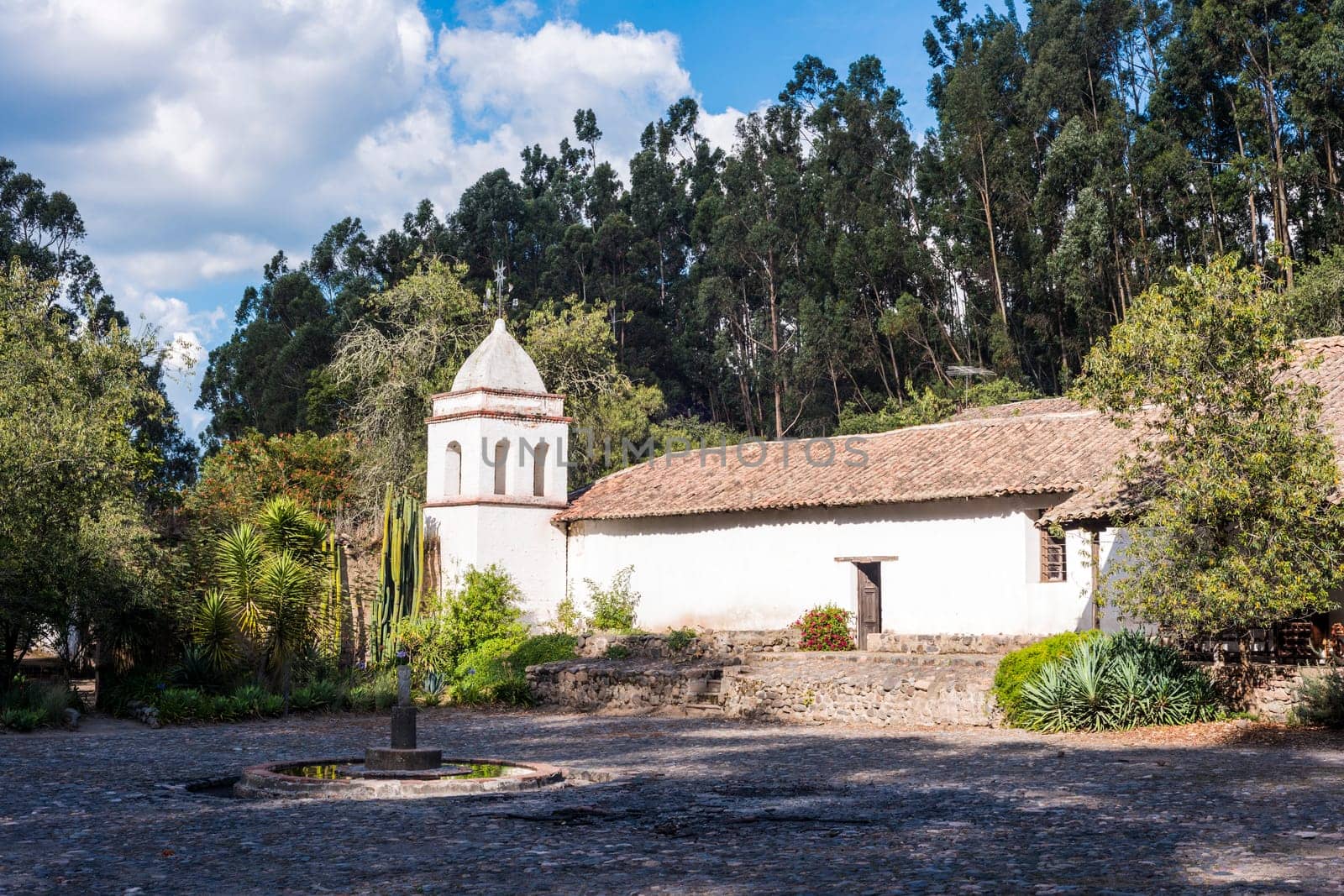 Old Spanish colonial manor house in northern Ecuador