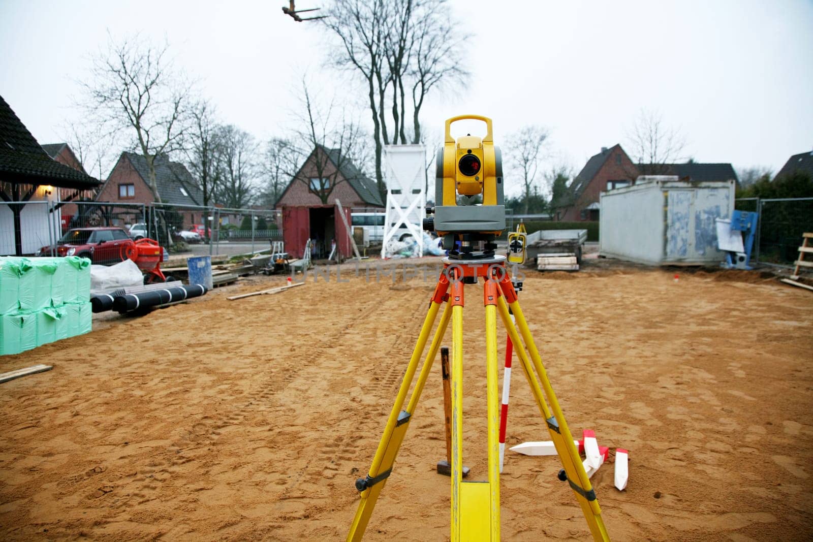 Theodolite on the construction site
