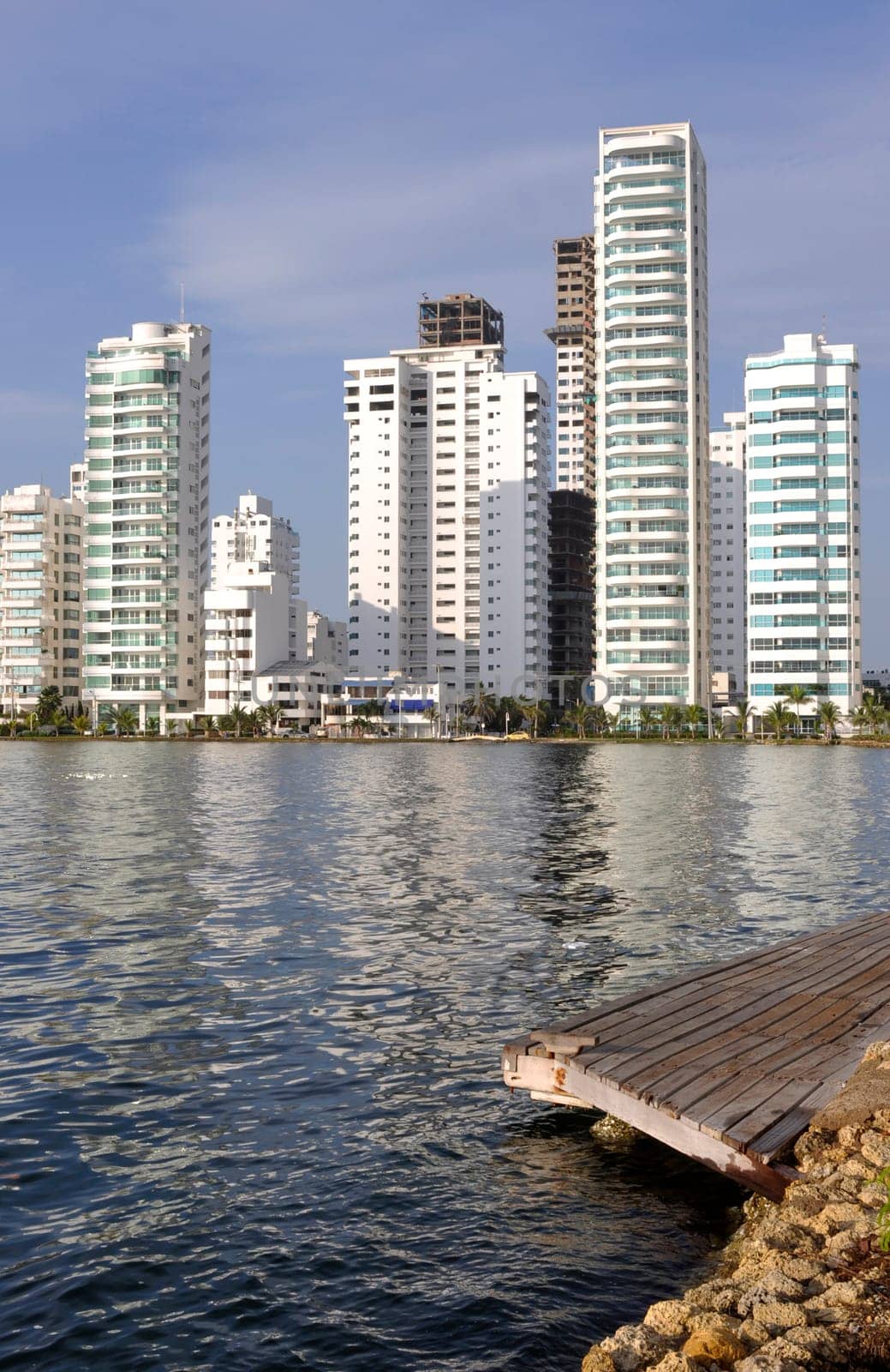View of Bocagrande neighborhood of Cartagena, Colombia