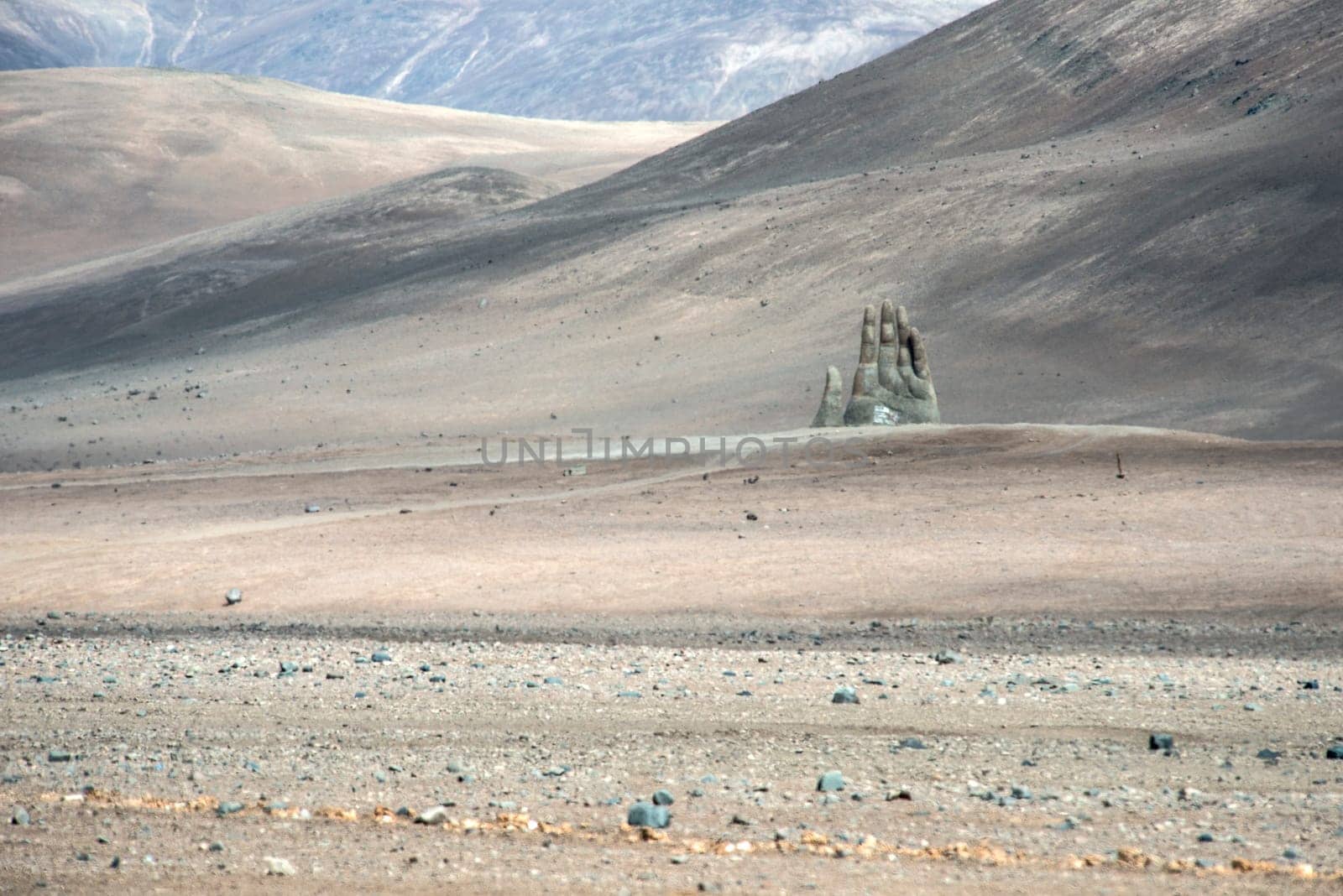 Hand Sculpture, the symbol of Atacama Desert in Chile