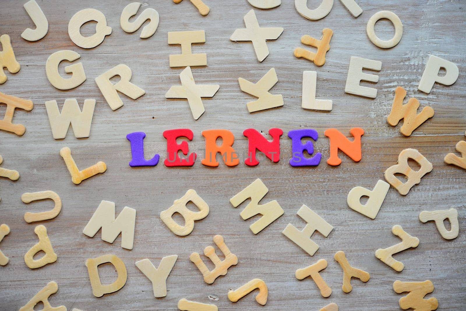 Learn Wood Letters School Language Course