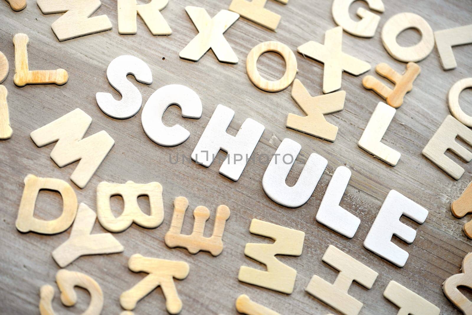 Learn Wood Letters School Language Course