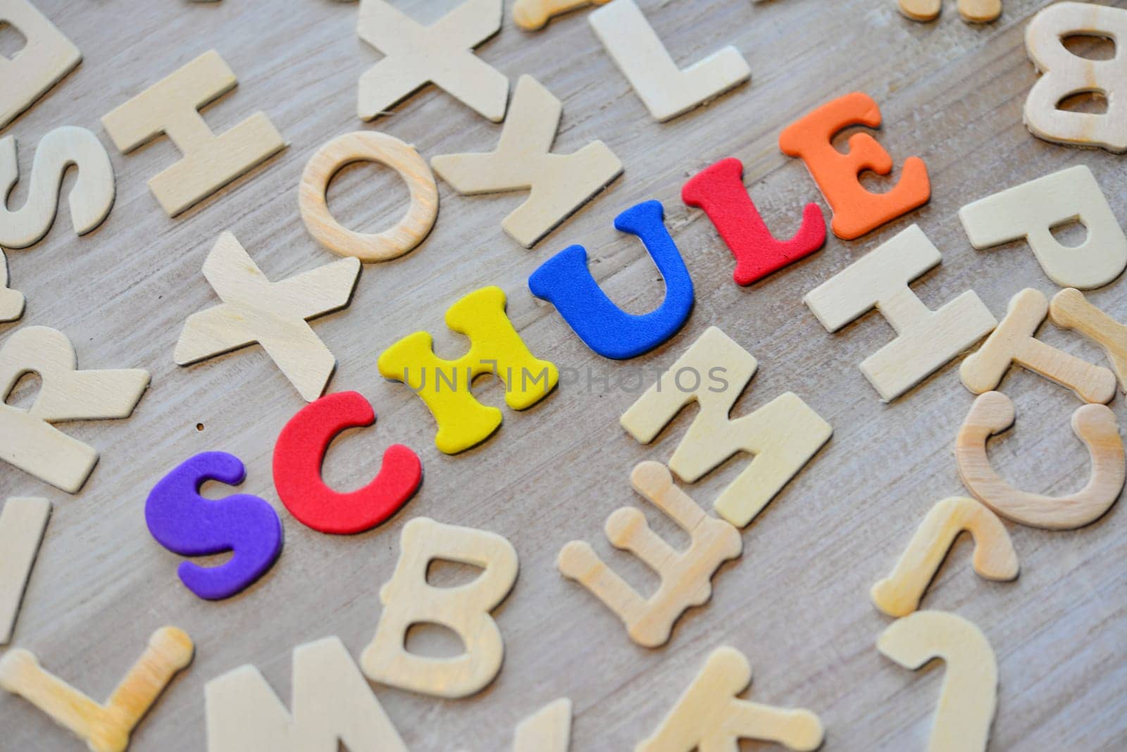 Learn Wood Letters School Language Course