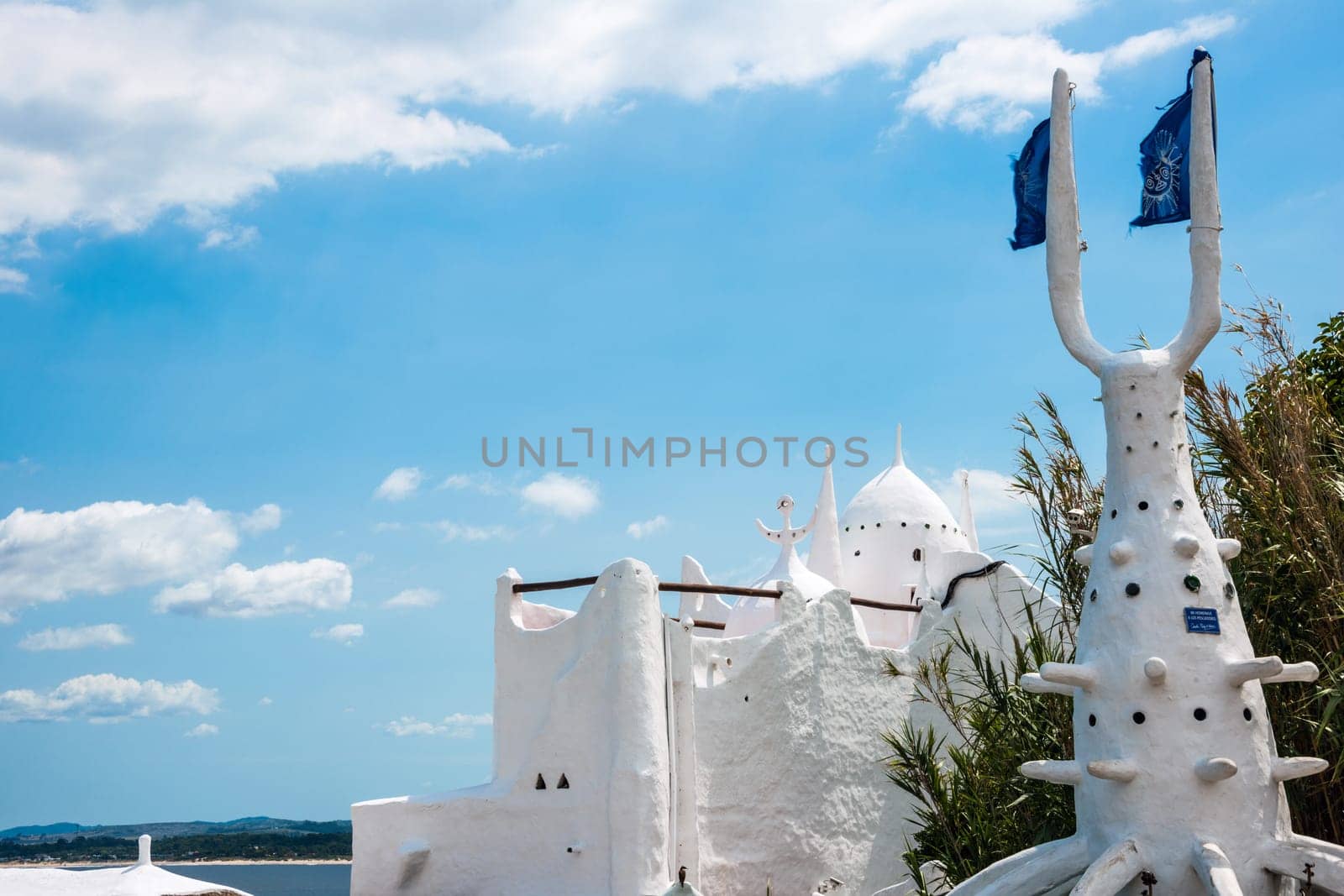 Punta del Este, Uruguay, February 29, 2016 - Casapueblo, a unique landmark building created by the famous artist Carlos Paez Vilaro, located near Punta del Este in Atlantic Coast of Uruguay