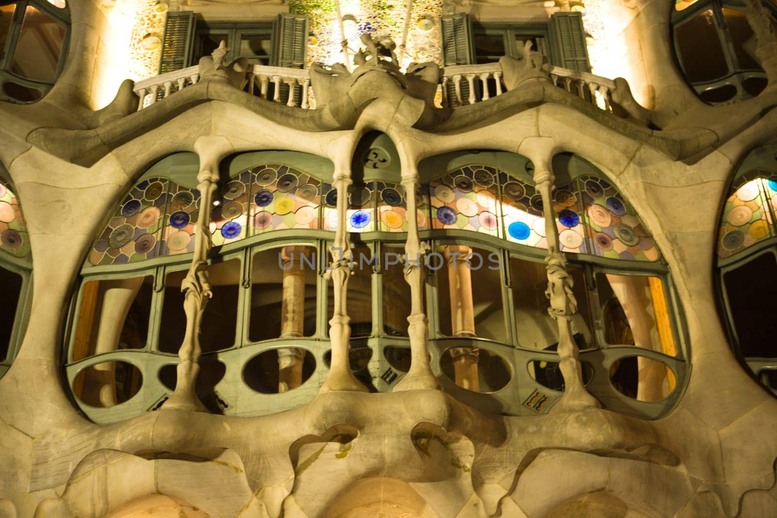 Casa Batllo, a key feature in the architecture of modernist Barcelona, Spain