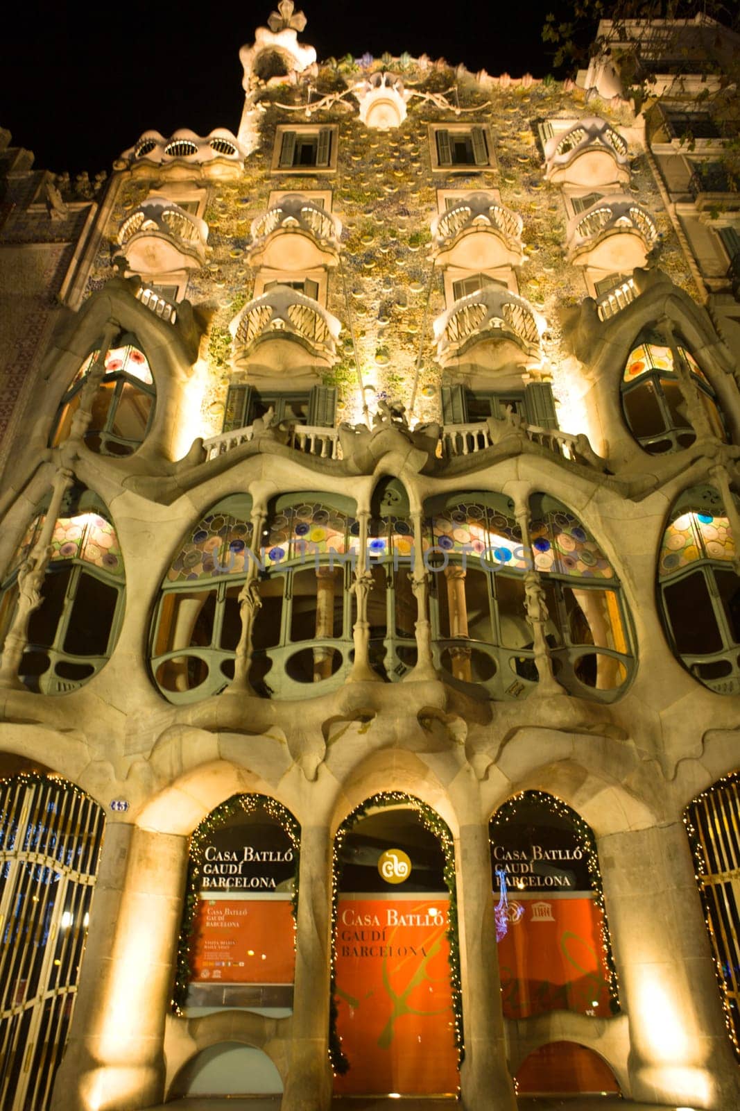 Casa Batllo, a key feature in the architecture of modernist Barcelona, Spain