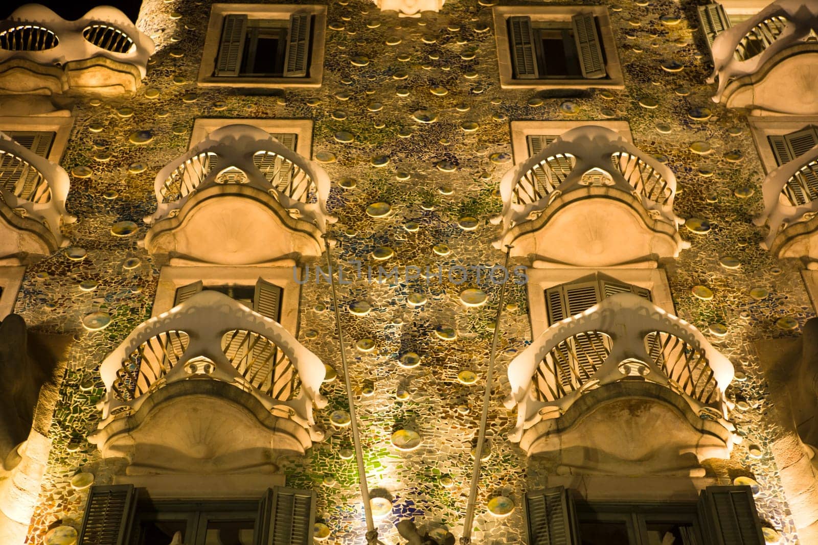 Casa Batllo, a key feature in the architecture of modernist Barcelona, Spain