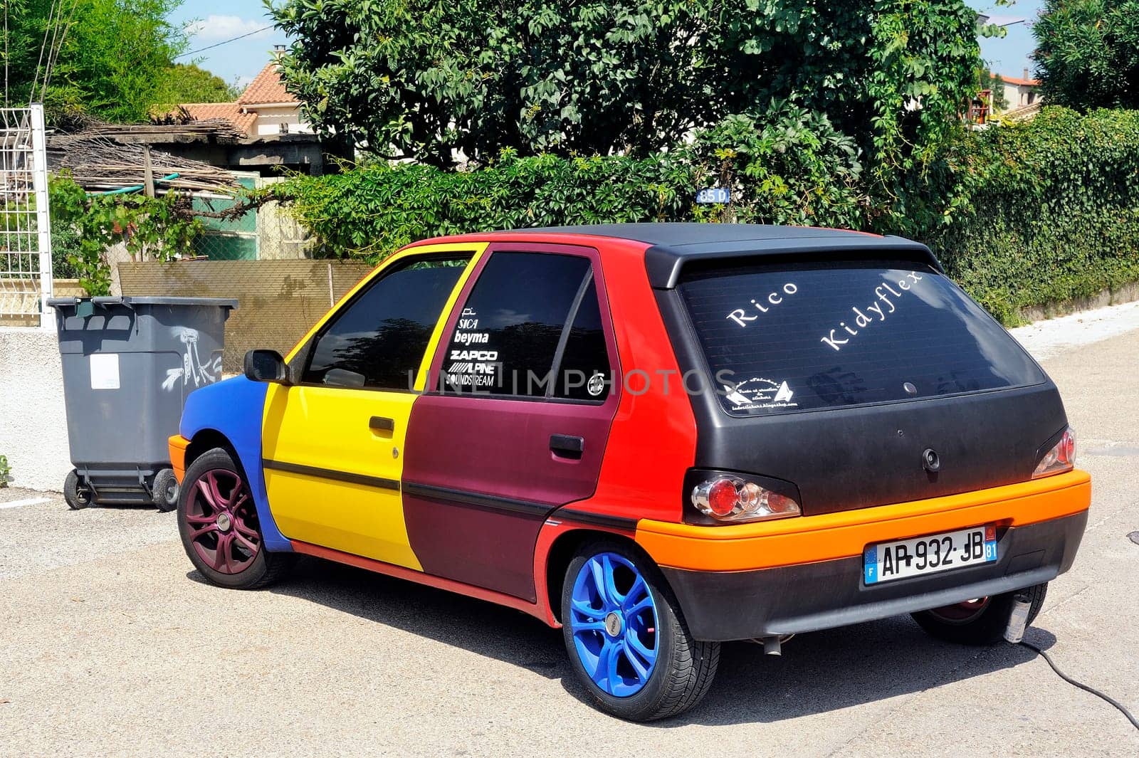 Car tuning exhibition in Saint-Christole-les-Ales in the French department of Gard.