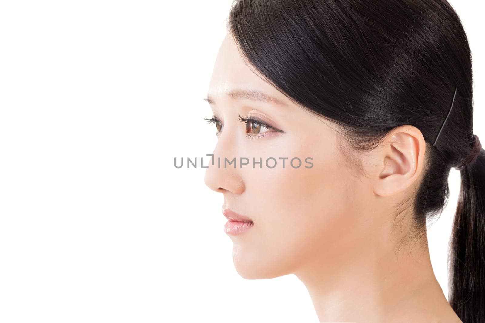 Asian beauty face, concept of glamour, makeup, healthcare etc.