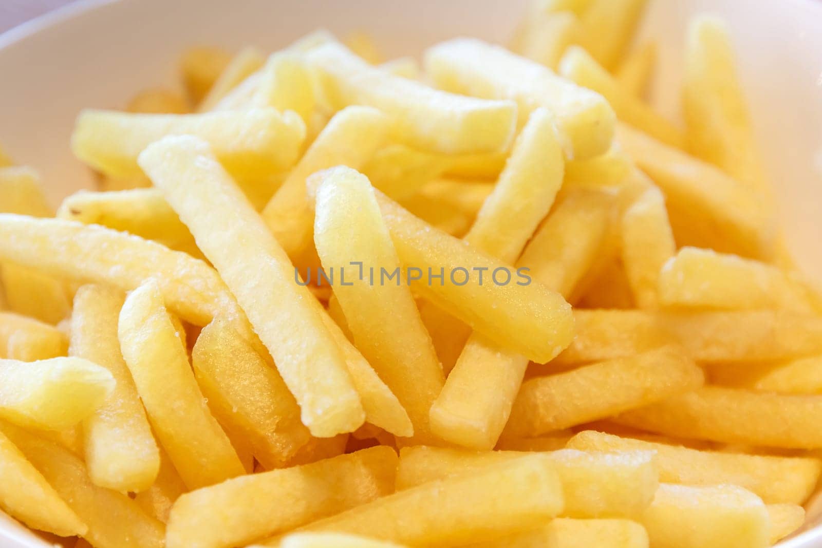 appetizing french fries potatoes, selective focus