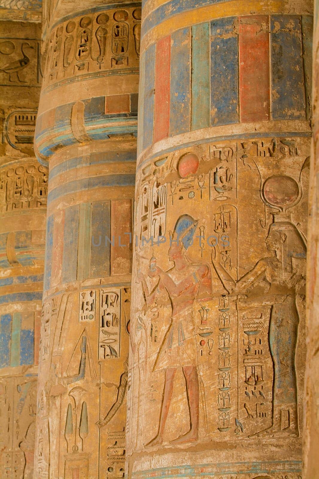 Egypt, Upper Egypt, Nile Valley, Gaugue bank of Thebes, about Luxor, Medinet Habu Temple classified World Heritage