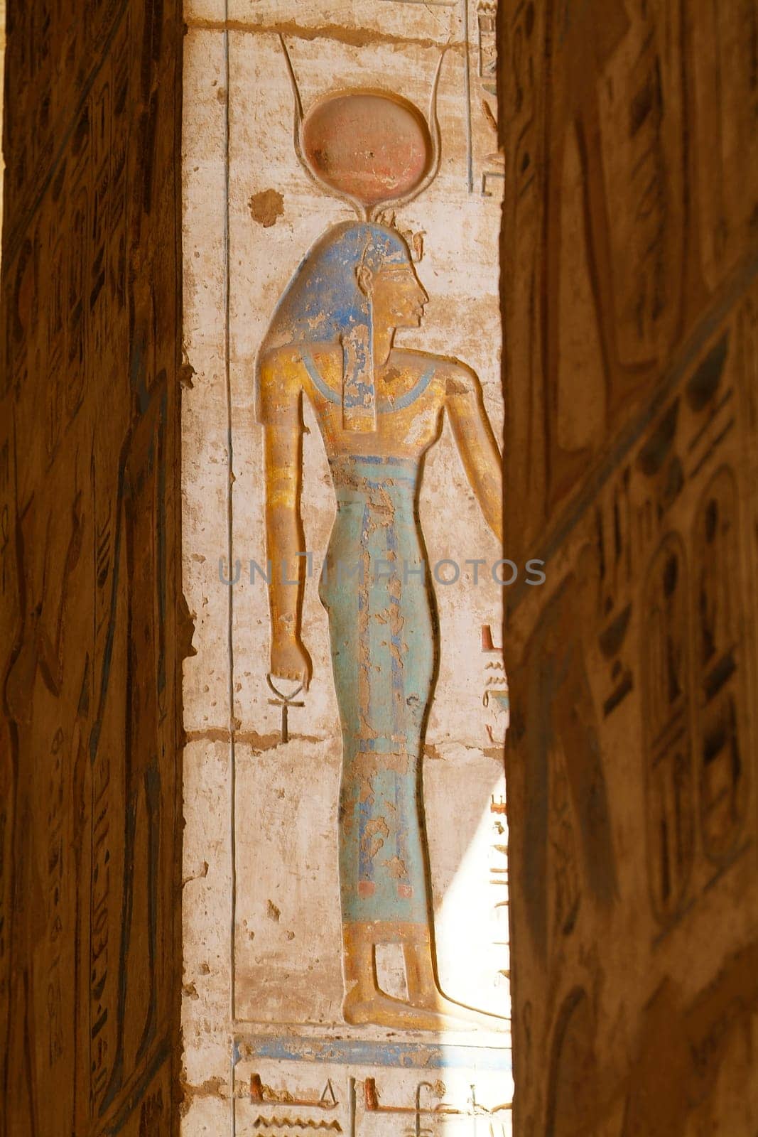Egypt, Upper Egypt, Nile Valley, Gaugue bank of Thebes, about Luxor, Medinet Habu Temple classified World Heritage