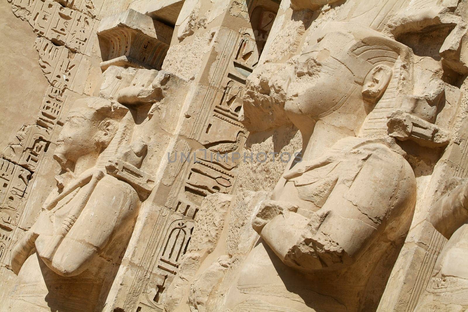 Egypt, Upper Egypt, Nile Valley, Gaugue bank of Thebes, about Luxor, Medinet Habu Temple classified World Heritage