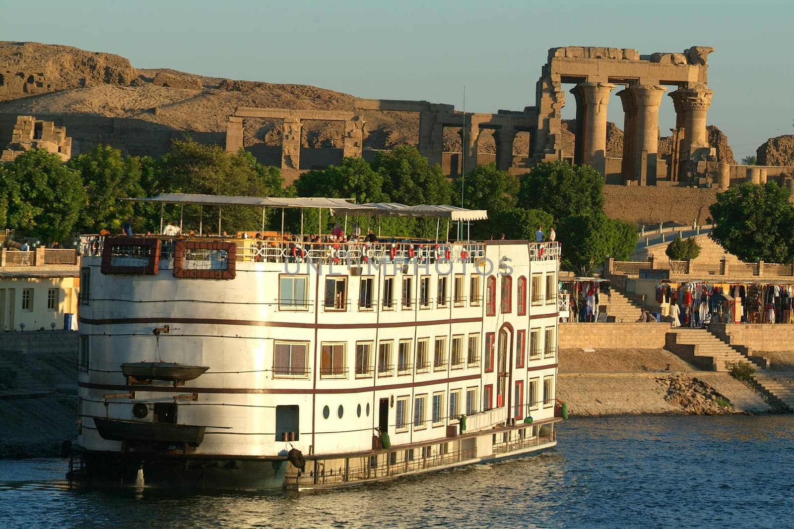 Egypt, Upper Egypt, Nile Valley, Kom Ombo temple dedicated to the god Sobek the crocodile-headed