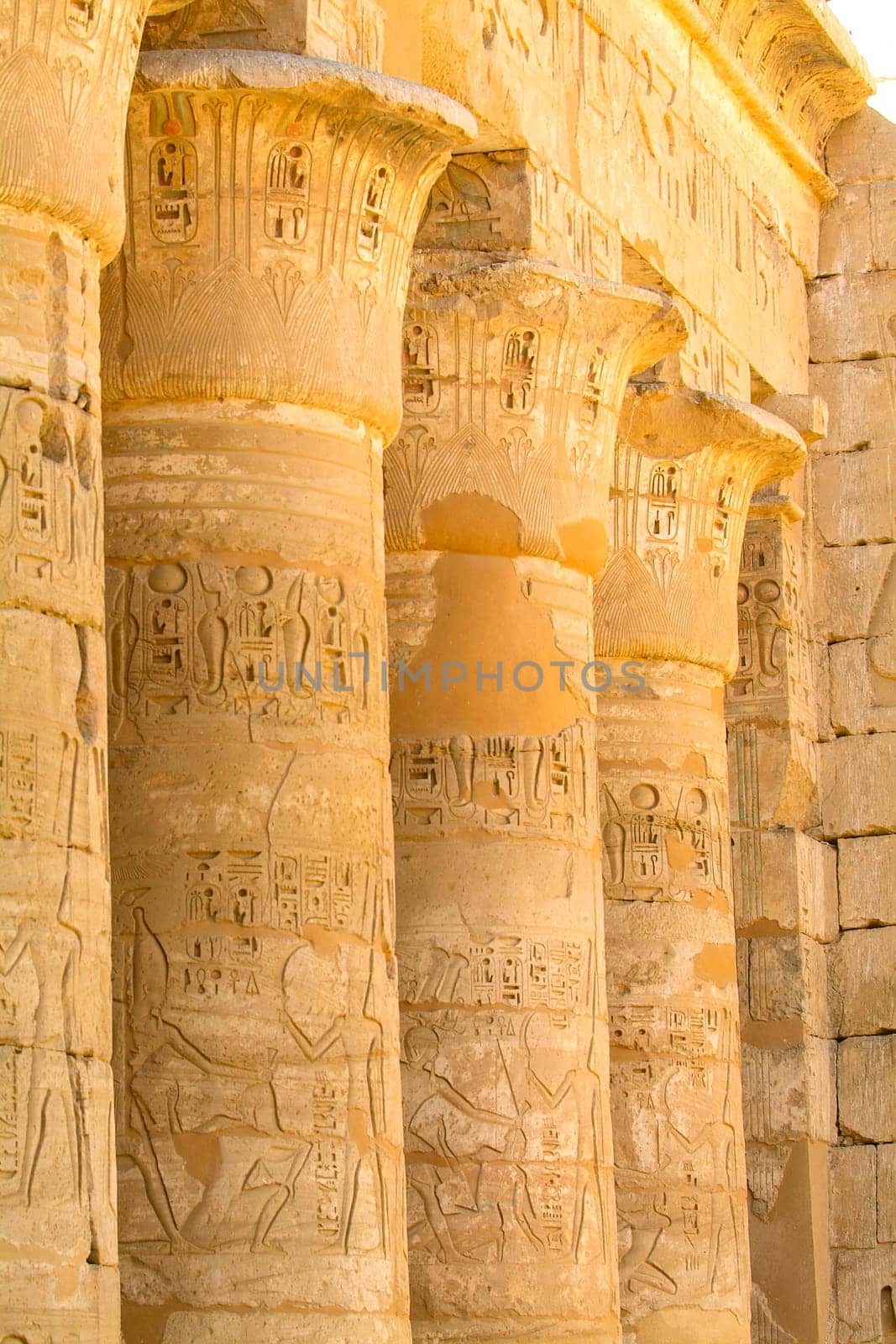Egypt, Upper Egypt, Nile Valley, Gaugue bank of Thebes, about Luxor, Medinet Habu Temple classified World Heritage