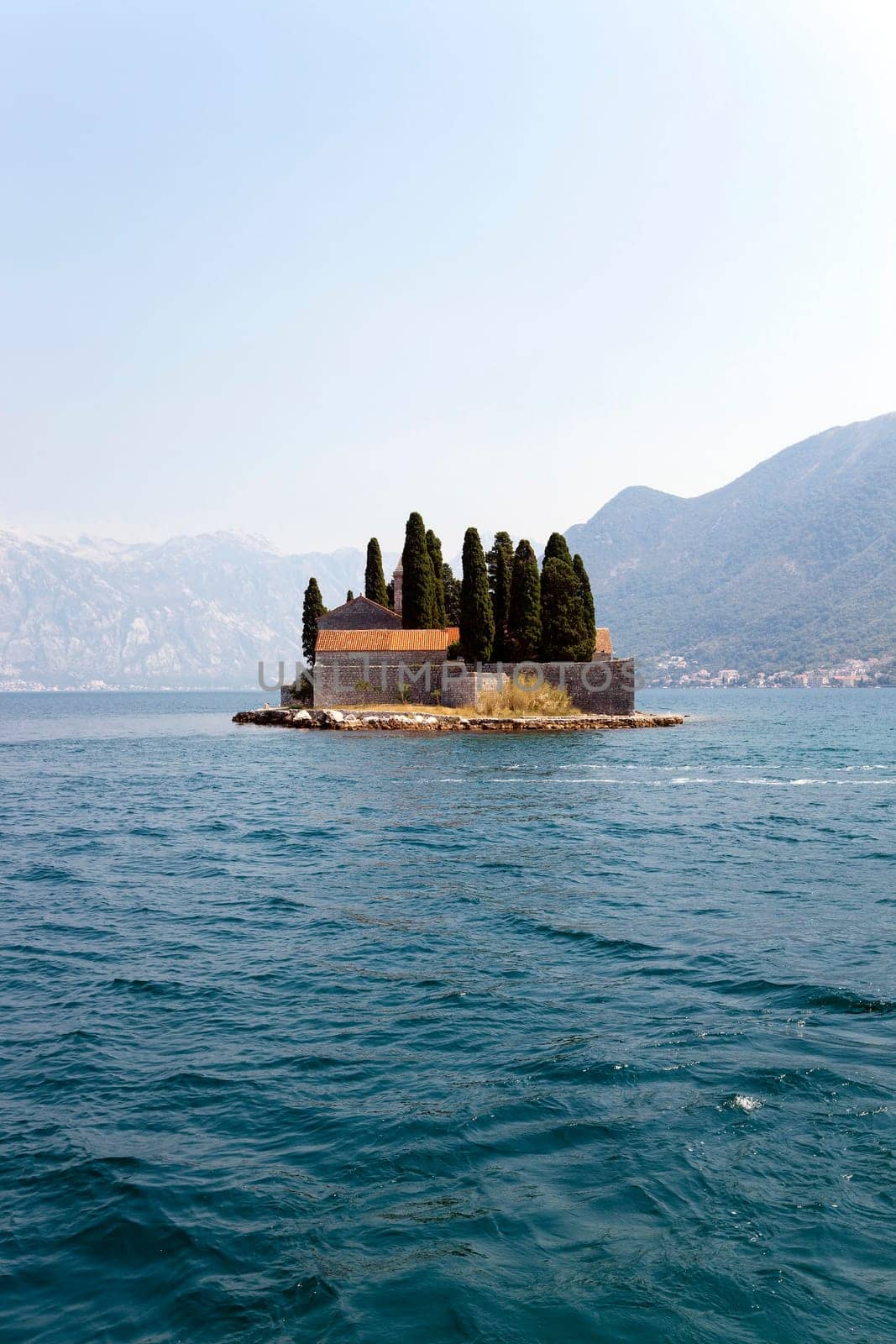 the buildings located in the territory of the sea which is near coast of Montenegro