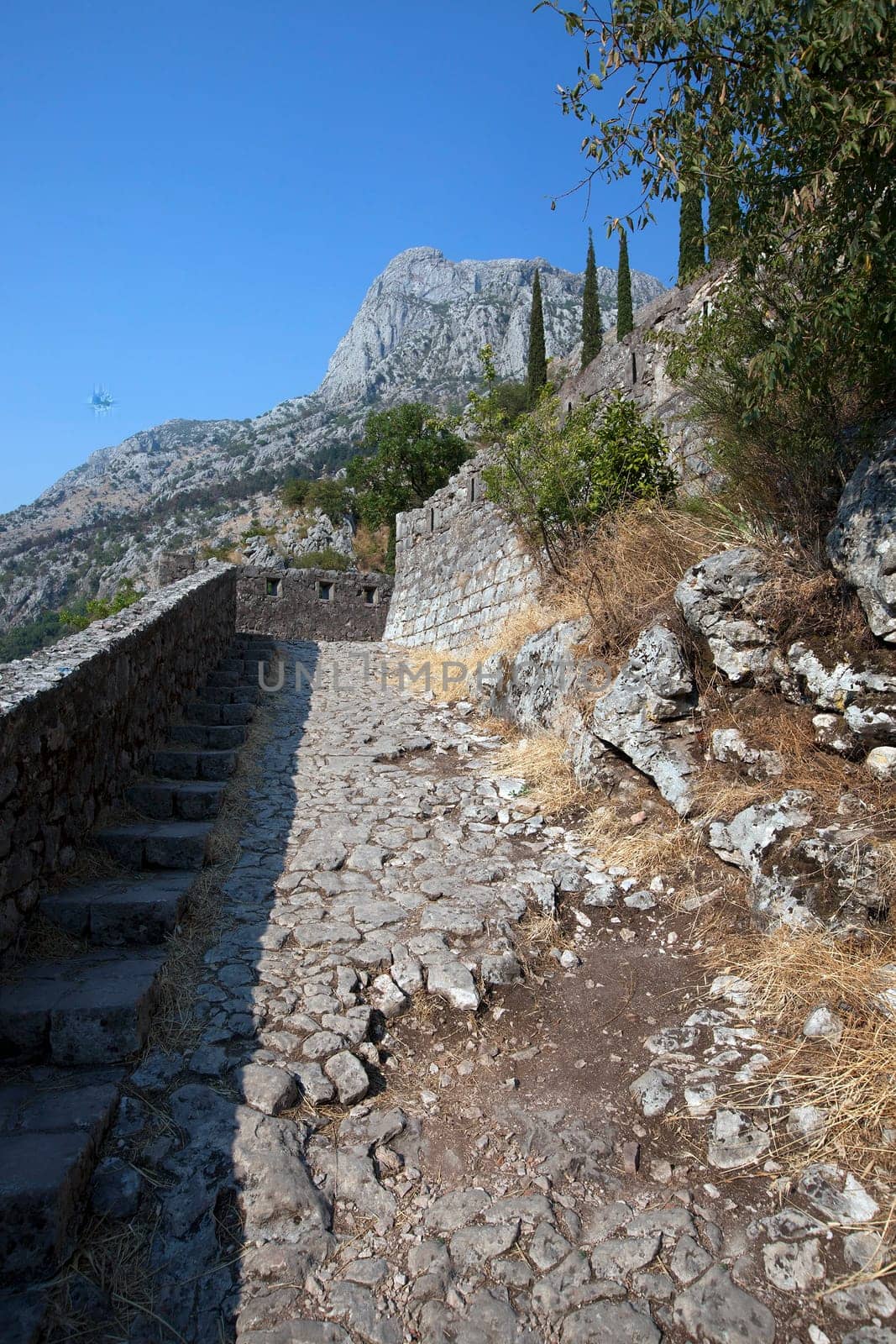 ruins of the ancient city of Kotor, located in the territory of Montenegro