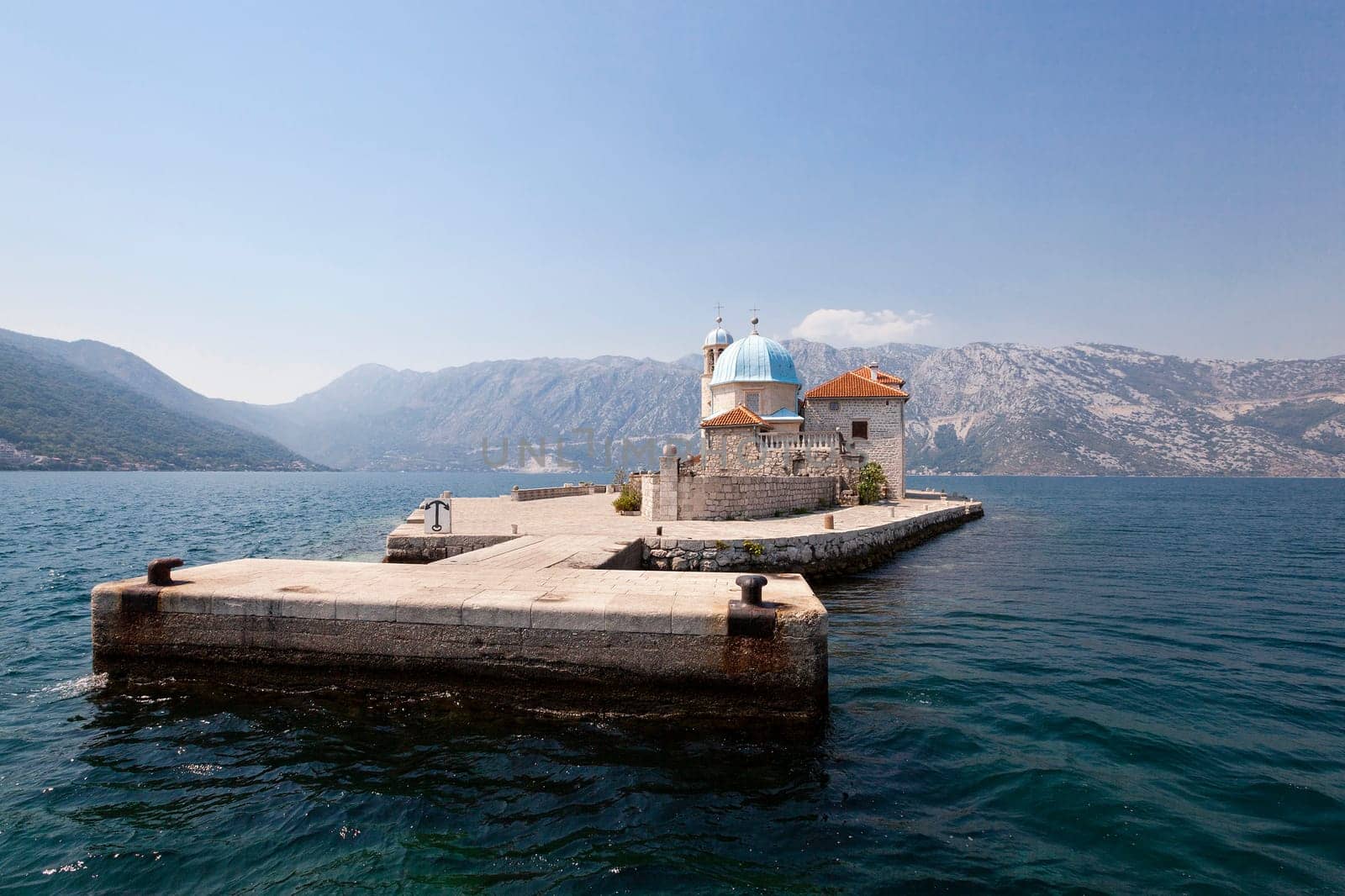the buildings located in the territory of the sea which is near coast of Montenegro