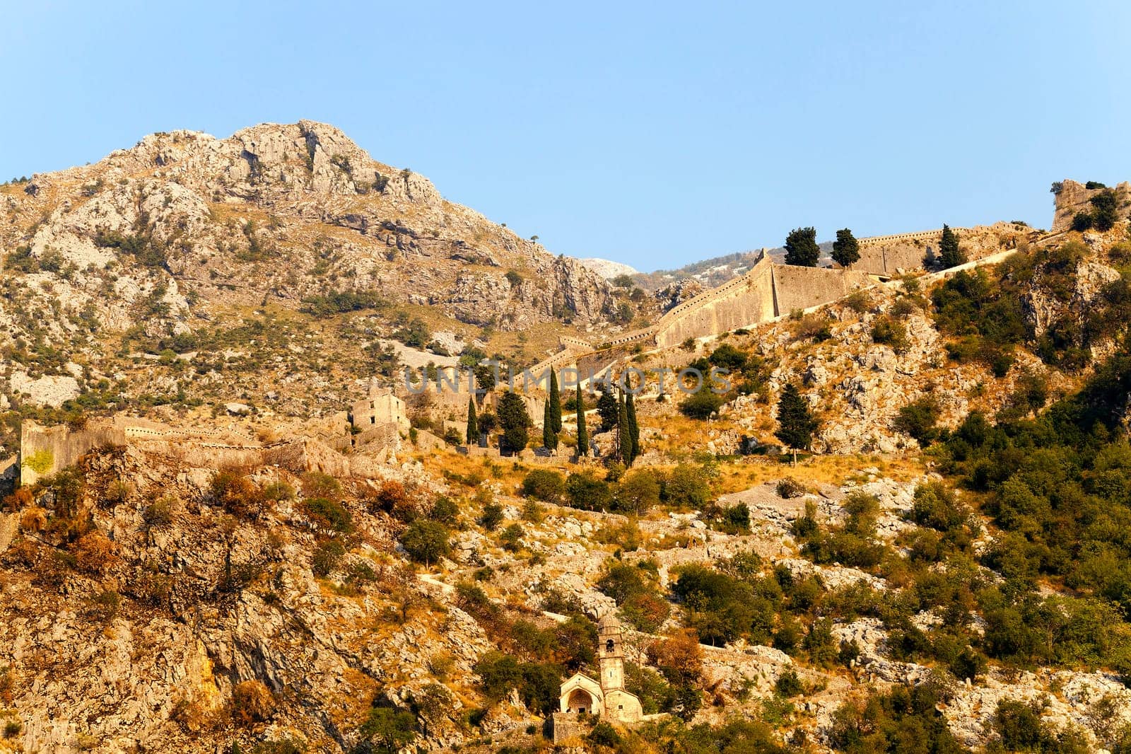 ruins of the ancient city of Kotor, located in the territory of Montenegro