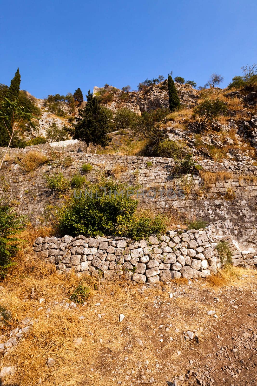 ruins of the ancient city of Kotor, located in the territory of Montenegro