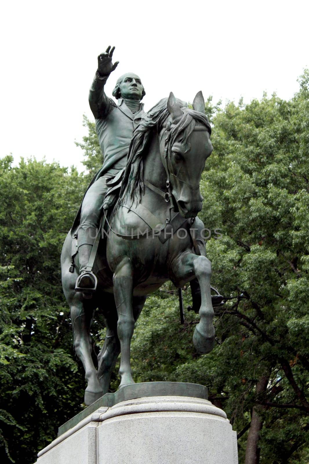 Equestrian statue of General George Washington, in the south side of Union Square. New York City