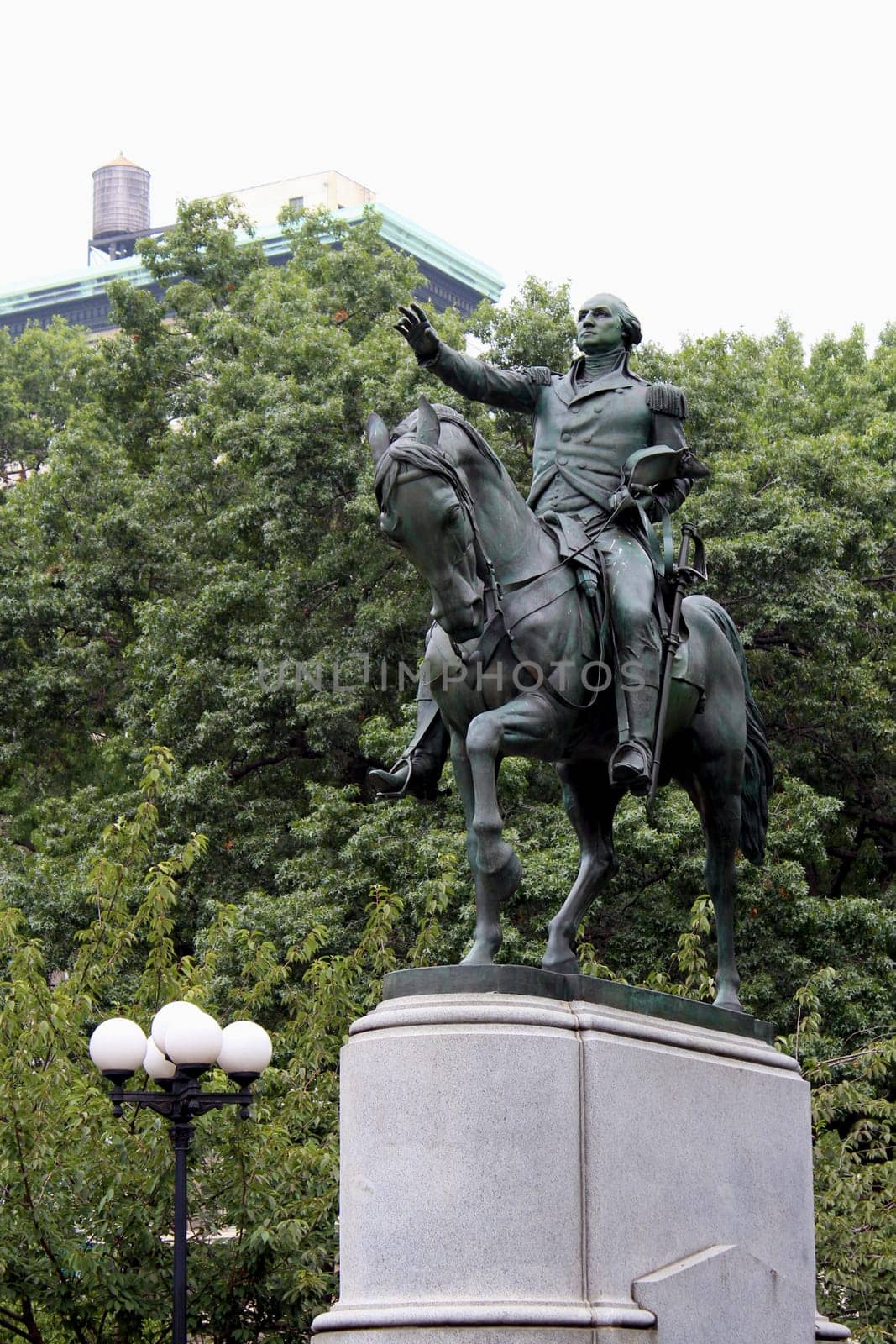 Equestrian statue of General George Washington, in the south side of Union Square. New York City