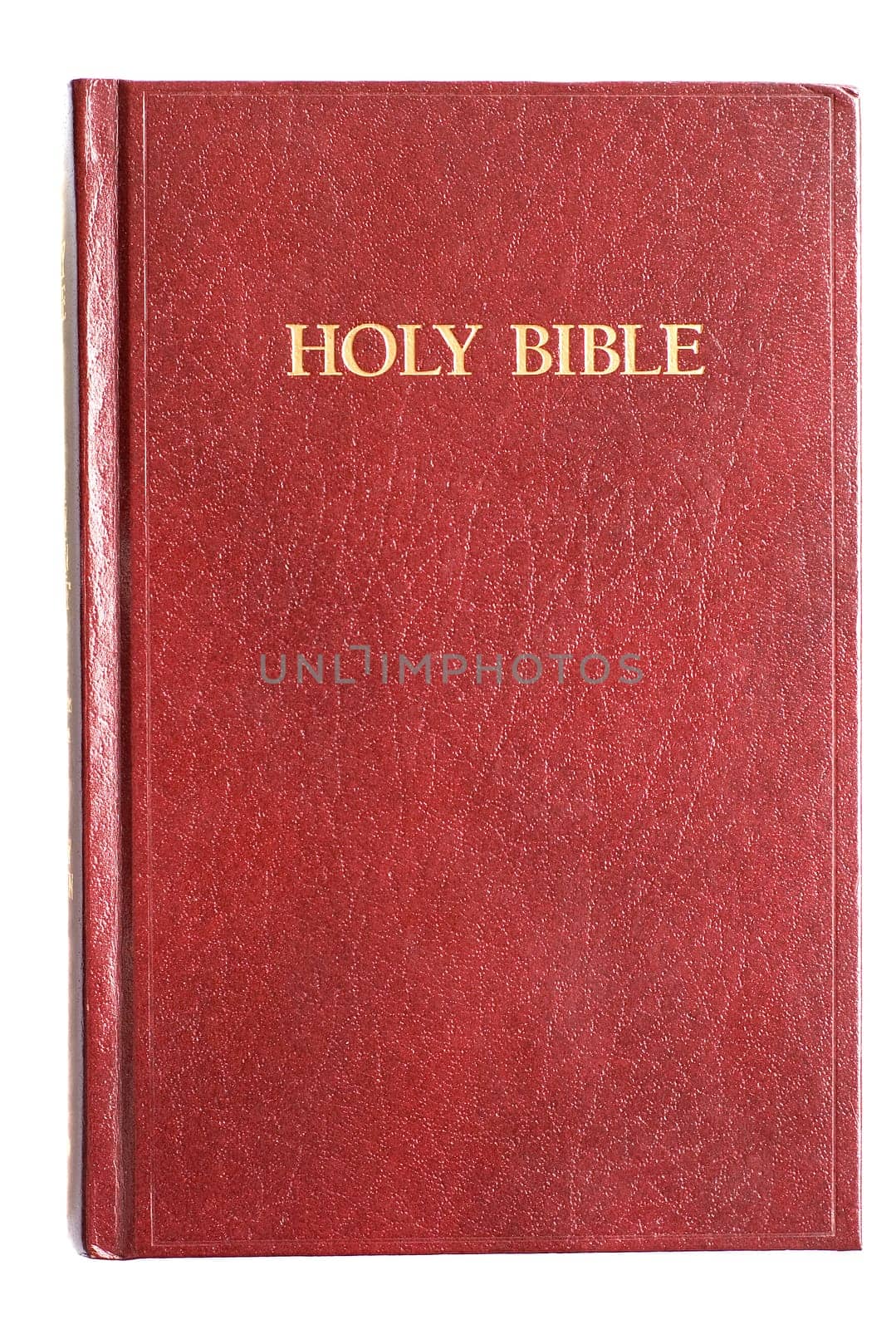 Front of the Holy Bible. On white background.
