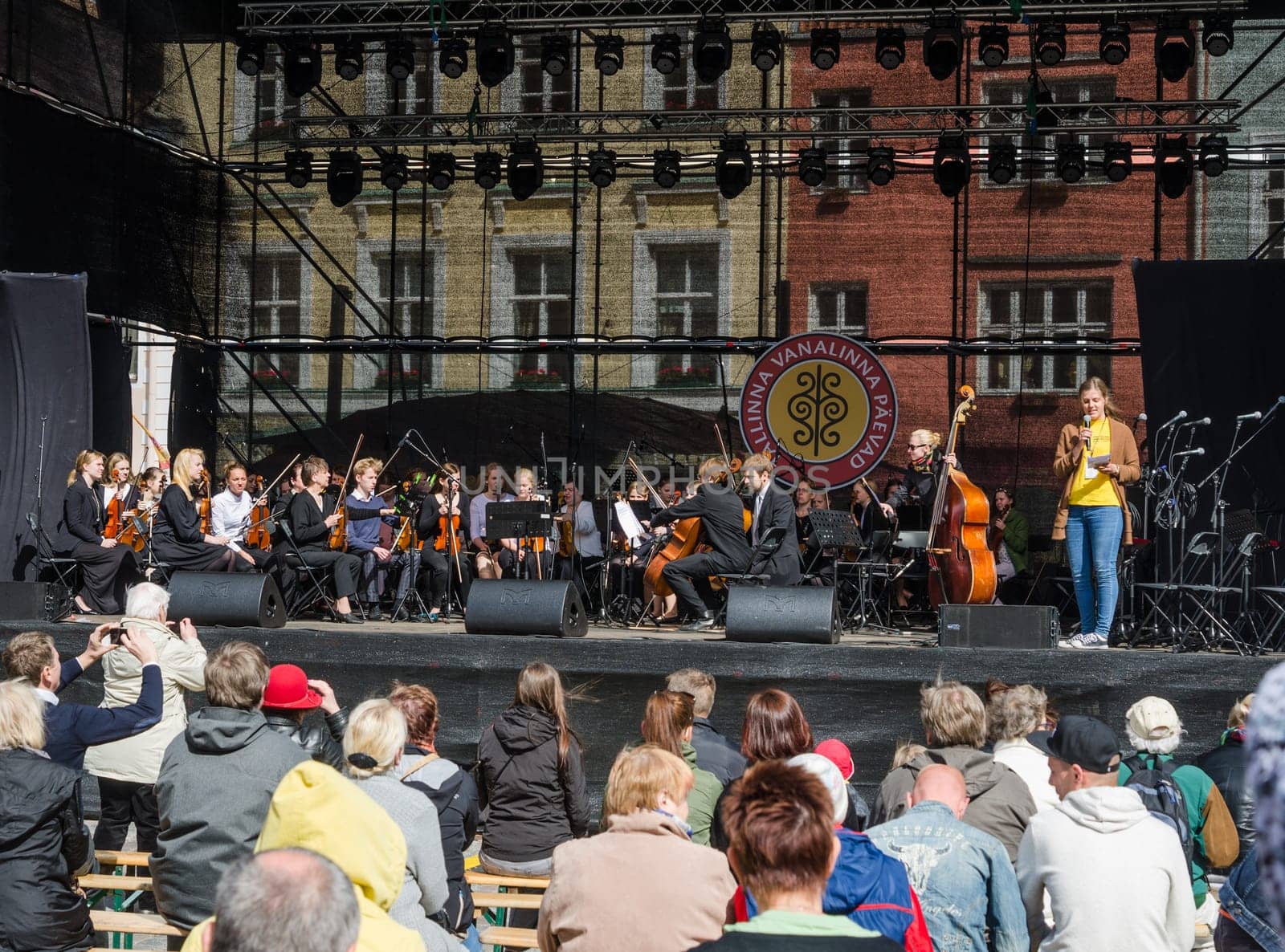 TALLINN, ESTONIA - MAY 31: People relax on the celebration of the Days of the Old Town On May 31, 2015 In Tallinn.