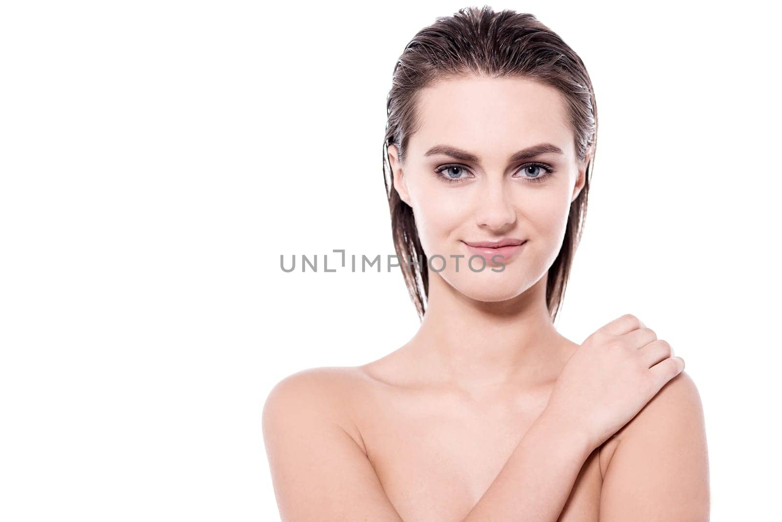Sexy young female model looking at camera