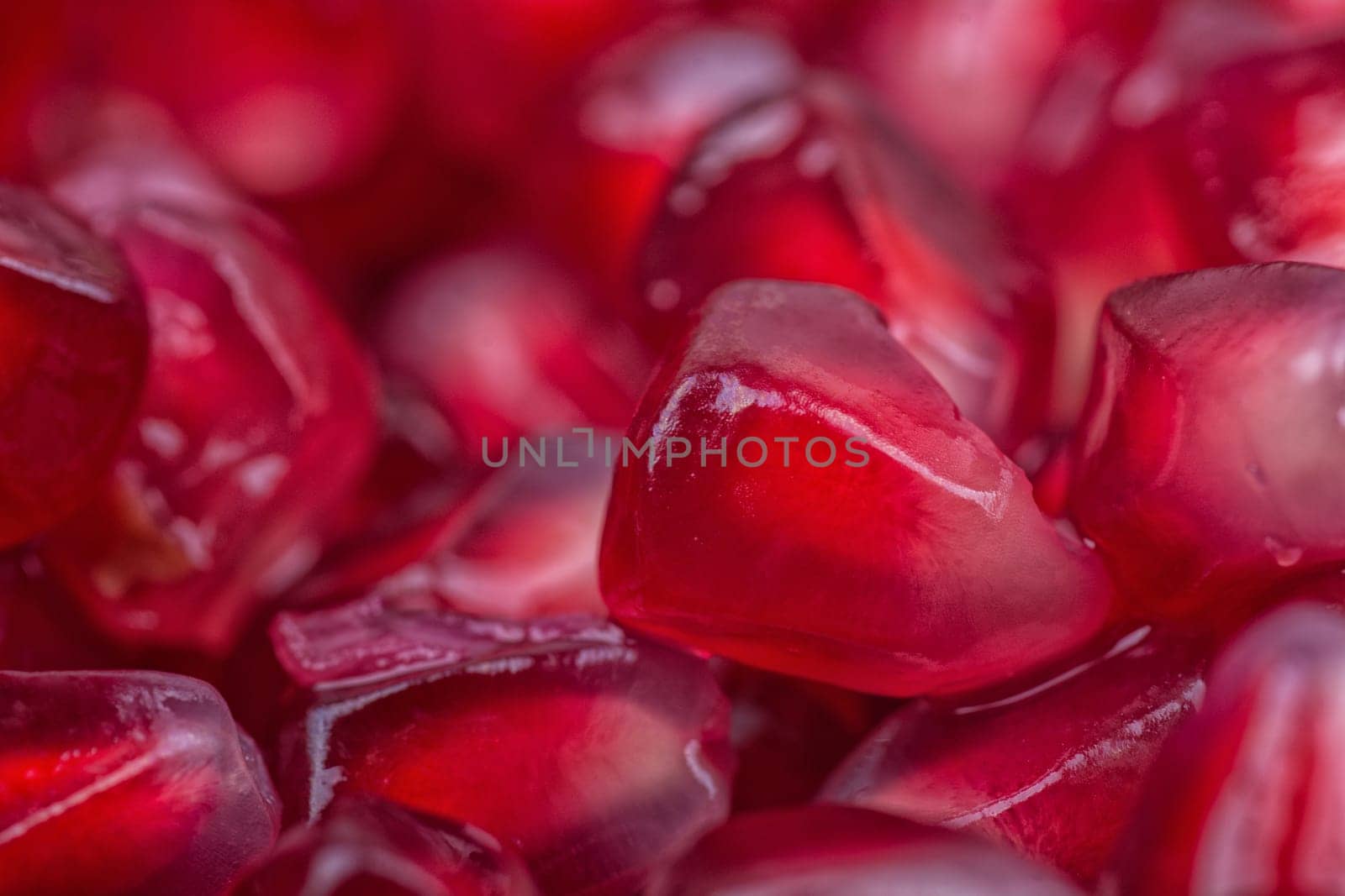 Fresh organic red pomegranate seeds