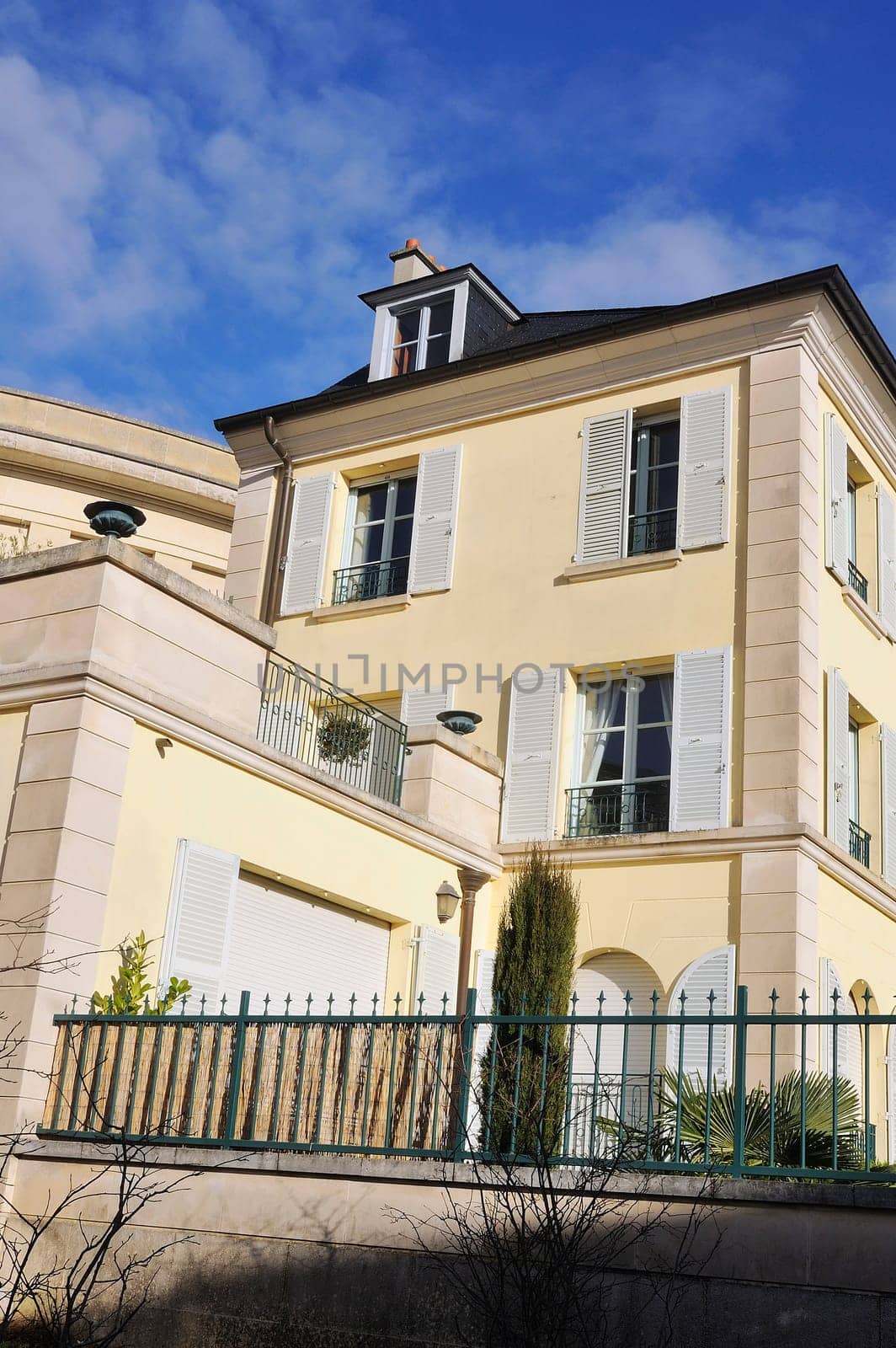 A renovated old building in a neighborhood of Versailles