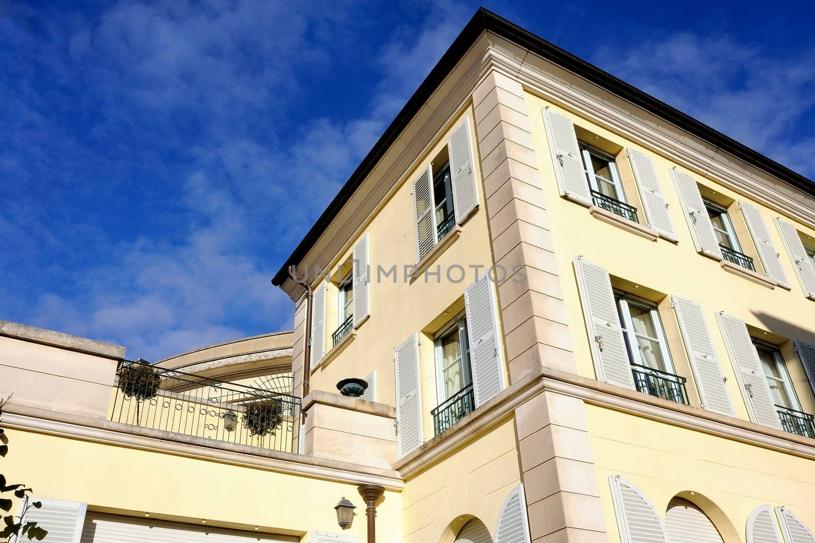 A renovated old building in a neighborhood of Versailles