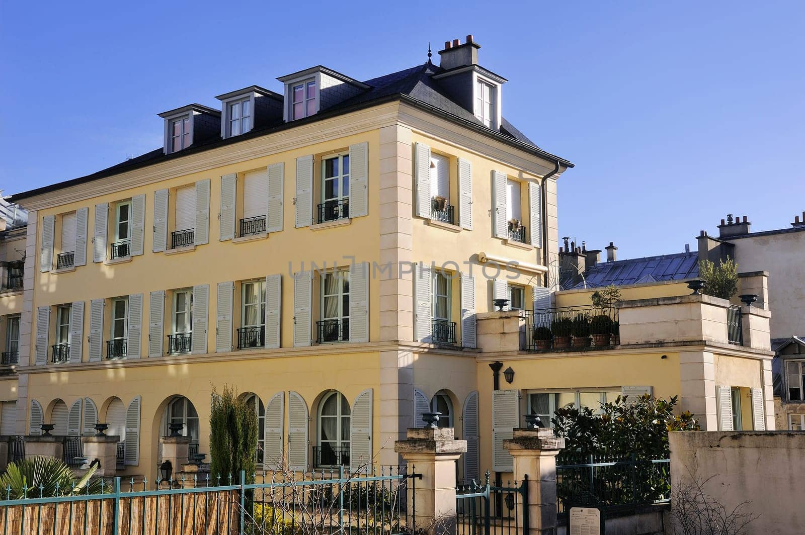A renovated old building in a neighborhood of Versailles