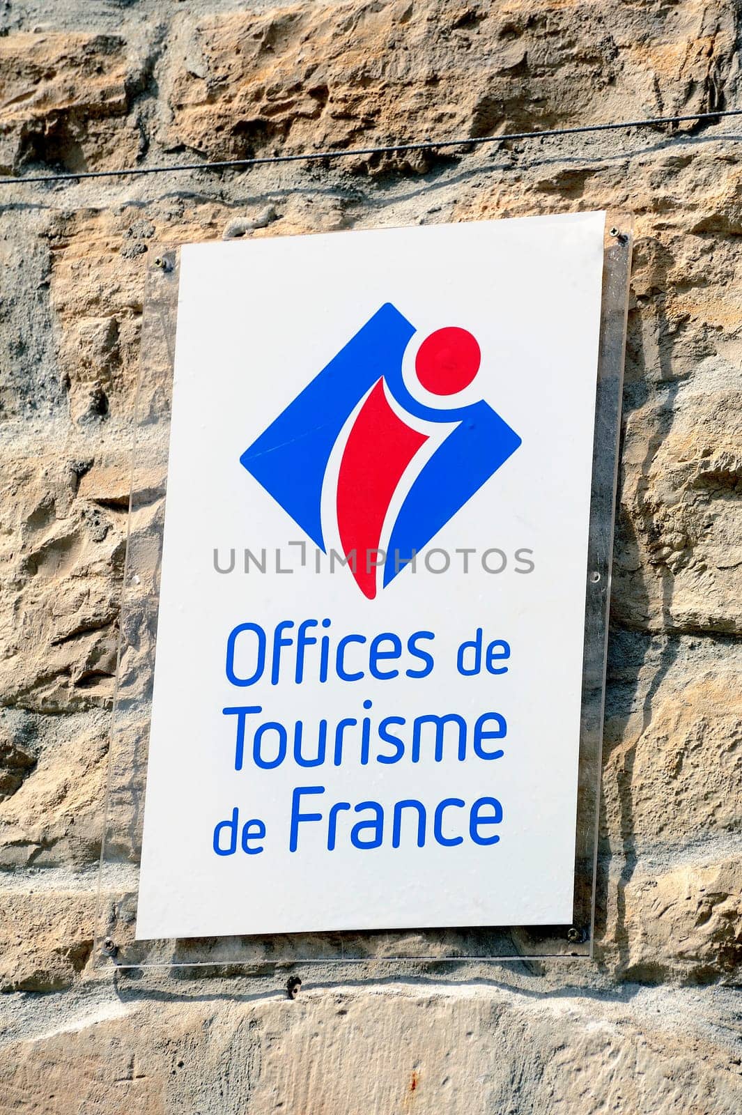Signaling tourist office in the old village of Vezenobres in the French department of Gard