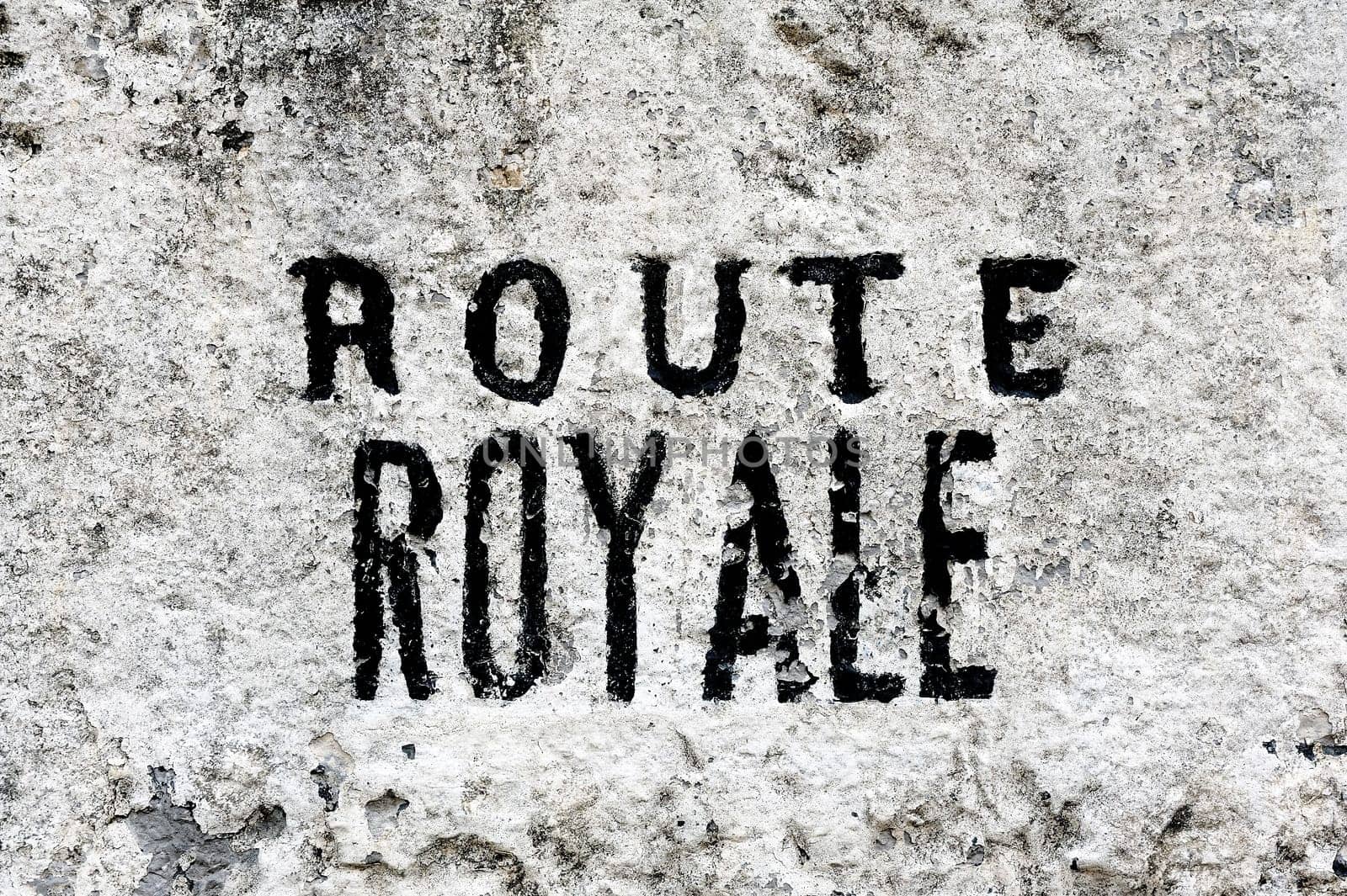 milestone dating from the French monarchy at the time this coast road to the Col des Cevennes Saint-Pierre between the Gard and Lozere is a royal road.