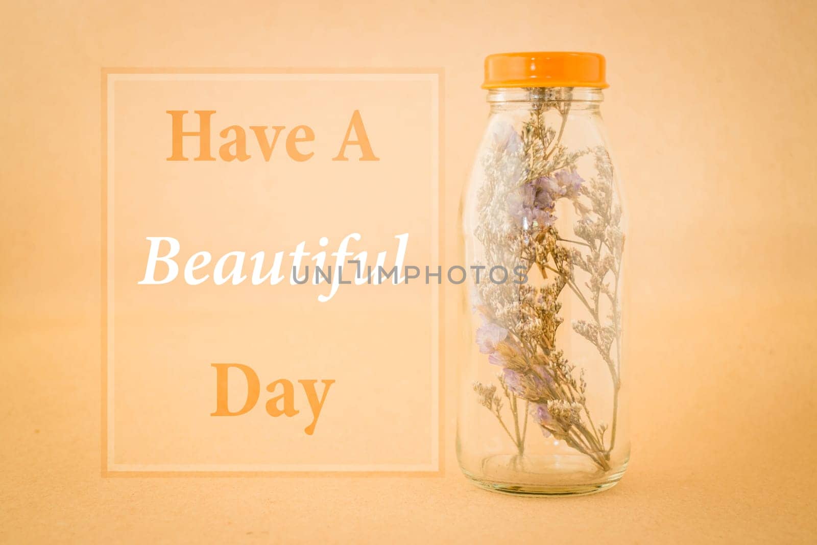 Have a beautiful day quote on blur beautiful background