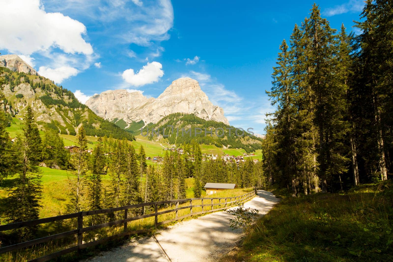 Panoramic view of Italian mountain landscapes