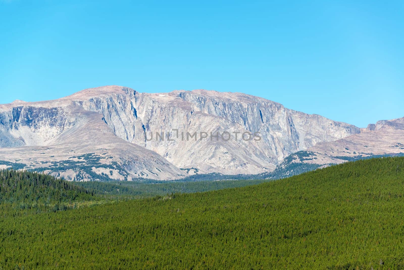 Bighorn Peak in the Bighorn Mountain Range in Wyoming