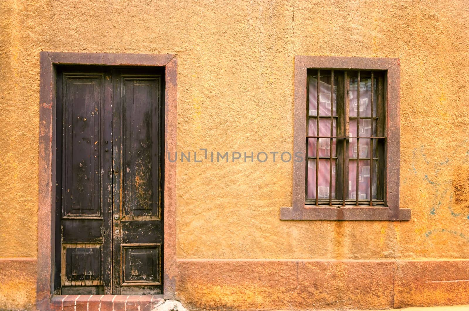 House and window in UNESCO World Heritage city of Valparaiso, Chile