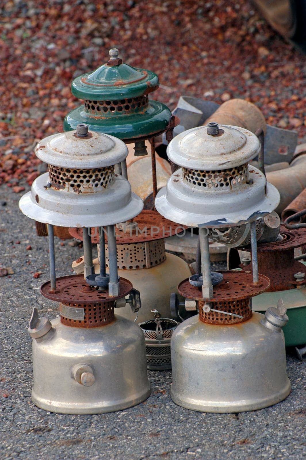 old tools of the goldmine of Leonora exposed for the tourists