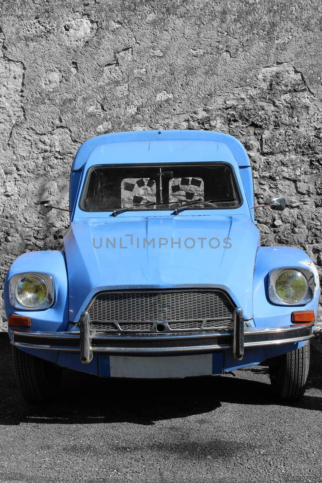French Truck - Black and White Background