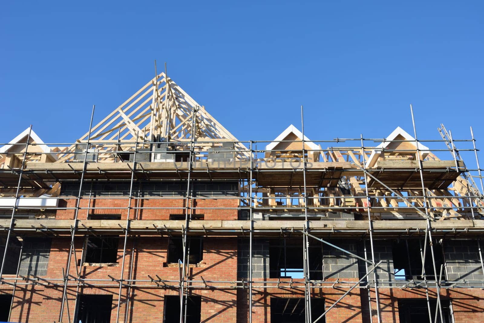 large residential building being constructed