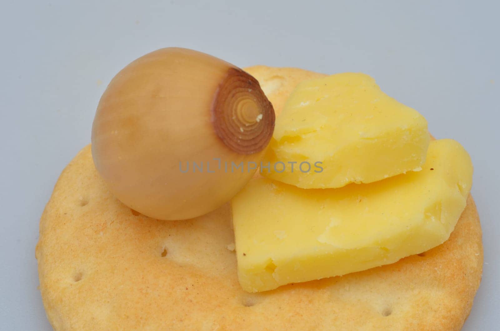 cheese onion biscuit close up