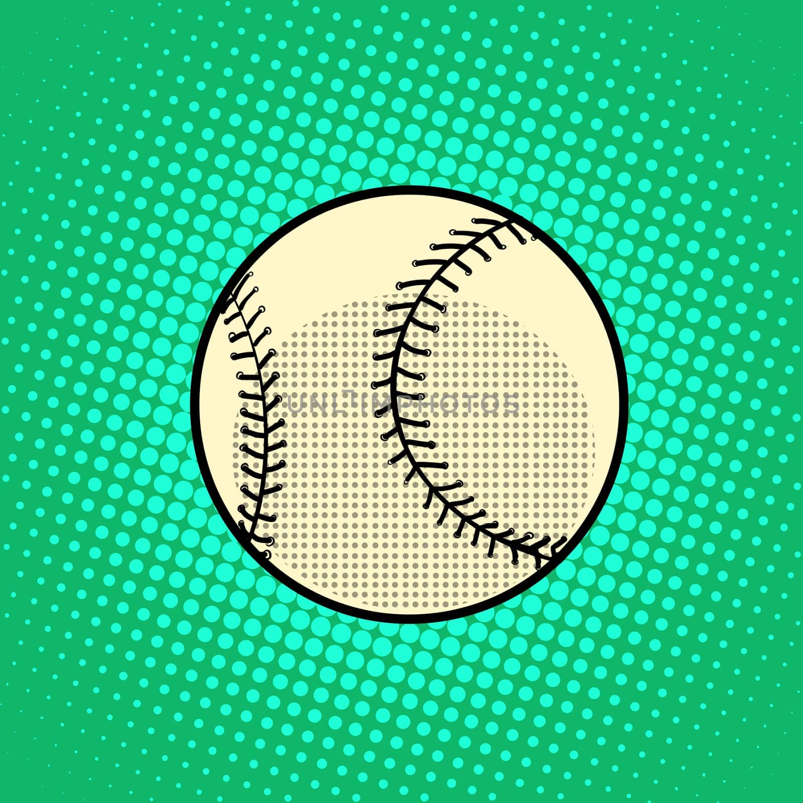 Baseball Ball pop art retro style. Baseball Ball icon. realistic baseball. White baseball vector. Baseball art. Baseball ui