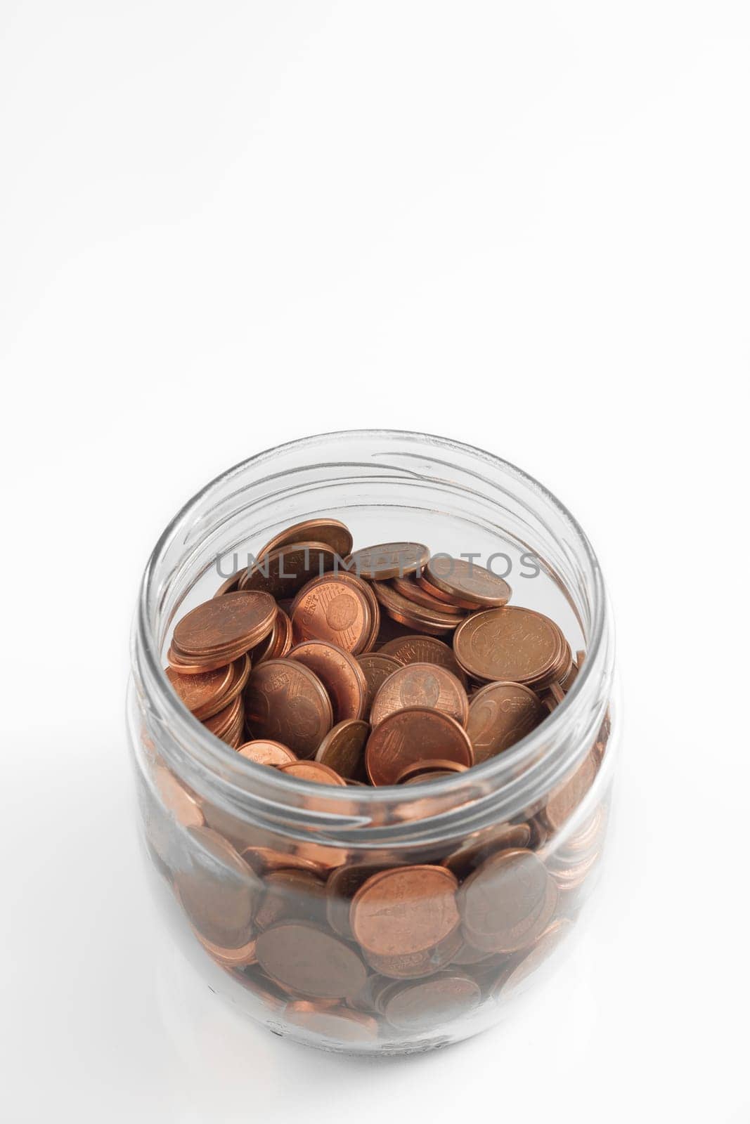 A pile of euro-cents business concept
