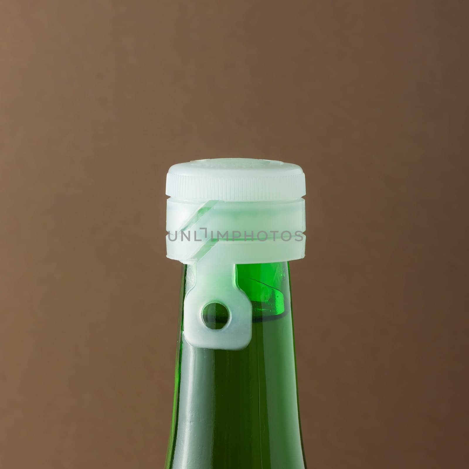 Close up of a wine bottle and stopper
