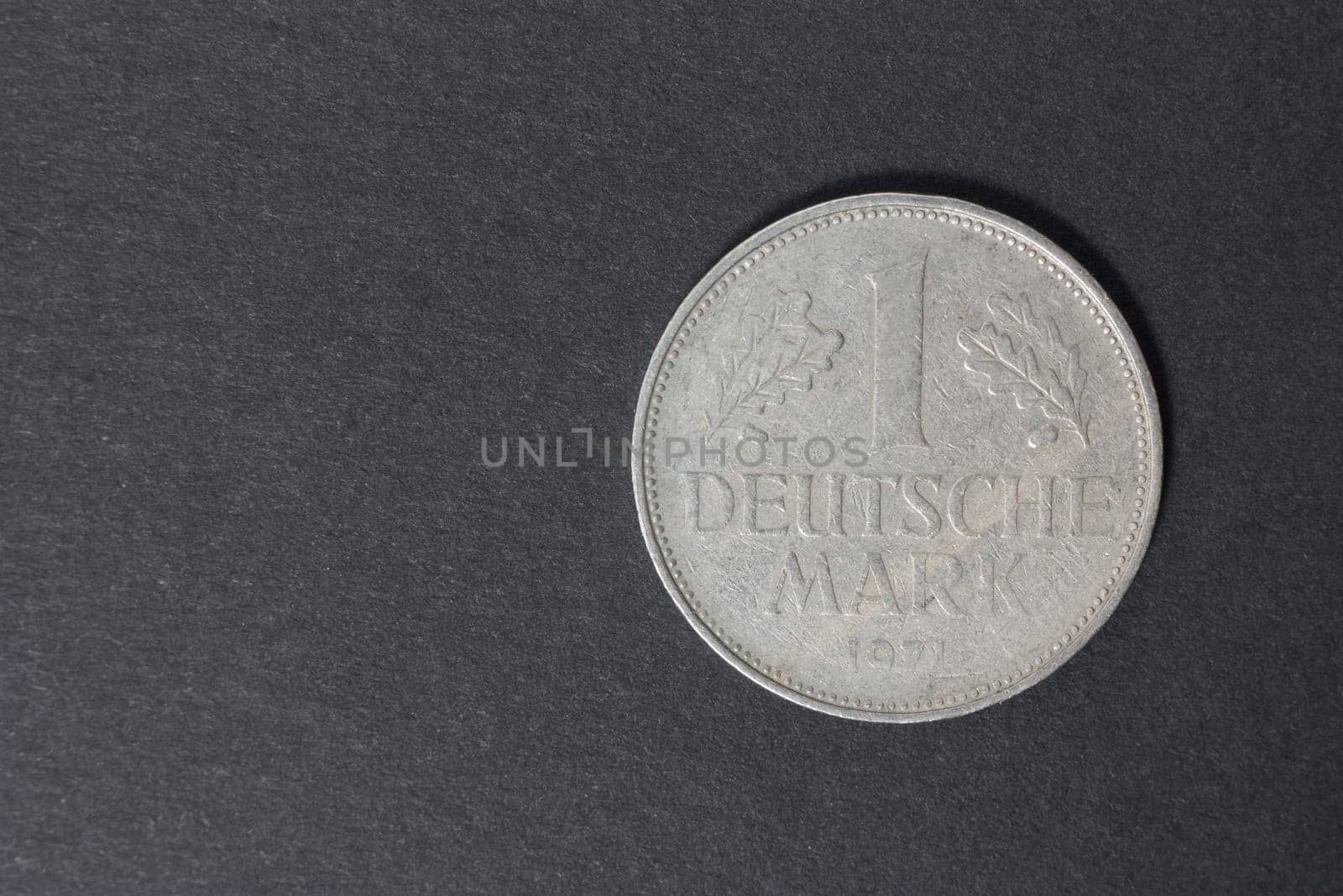 German mark on a black background